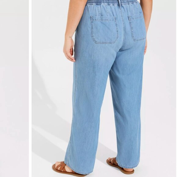 Torrid Pull-On Wide Leg Light Weight Jean - Size 2X Tall - Picture 3 of 10